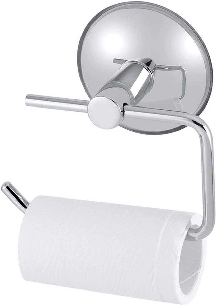 Papierrolhouder Roestvrij Staal - Toiletrolhouder met Zuignap - Wandmontage - Corrosiebestendig - Eenvoudig te Installeren - Badkameraccessoire