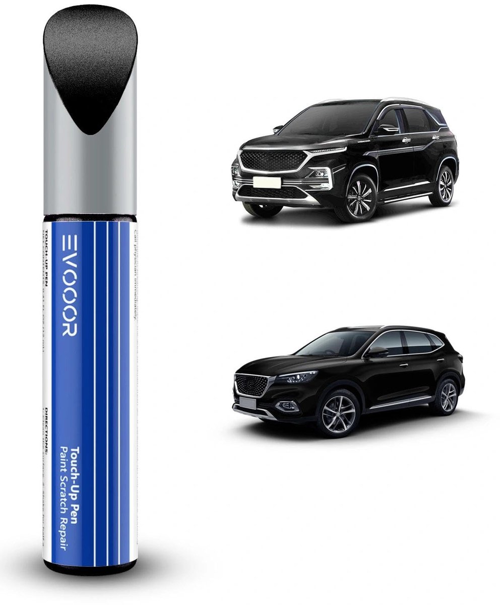SnelShoppen - EVOOOR Zwart Metallic Lakstift voor Krasreparatie MG - Snelle Oplossing voor Auto, Motor en Meubels, Perfect voor Thuisgebruik, 12ml