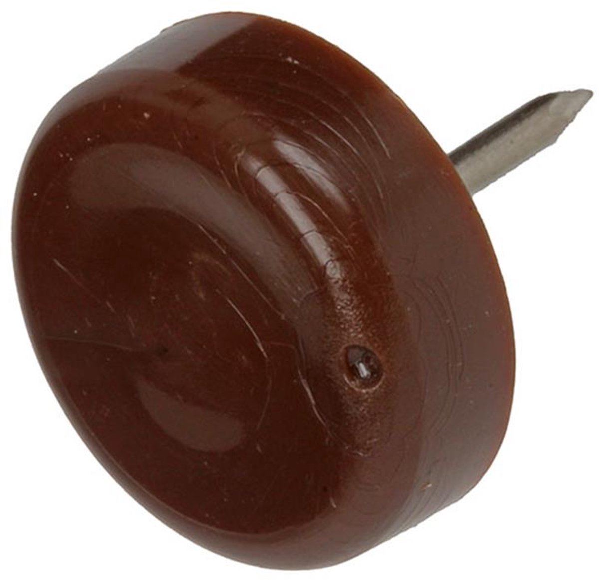 Mack 1047711 - STOELGLIJDER NAGEL KUNSTSTOF BRUIN Ø 19 MM 12 ST/PCS