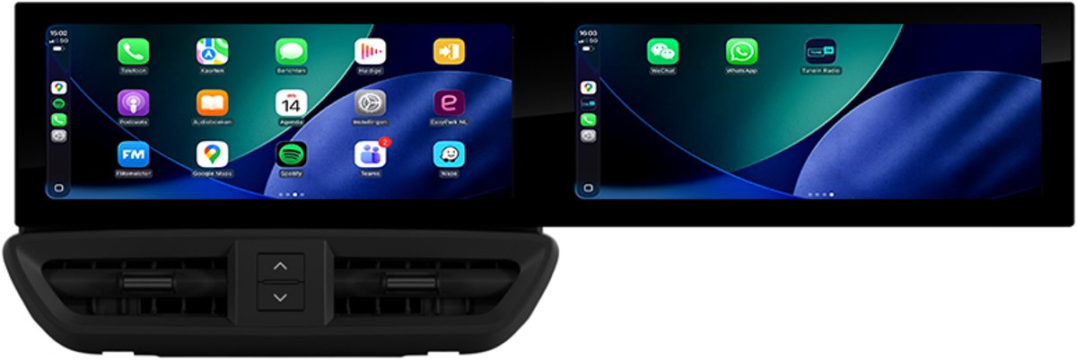CarPlay autoradio geschikt voor Porsche Cayenne | 2010 t/m 2016 | Cartronix CTX-113521A | 2010 2011 2012 2013 2014 2015 2016 | Dual-Screen | PCM 3.1 | 12.3 + 12.3 inch | Draadloos Apple CarPlay & Android Auto | 8GB + 128GB | Bluetooth & Wifi