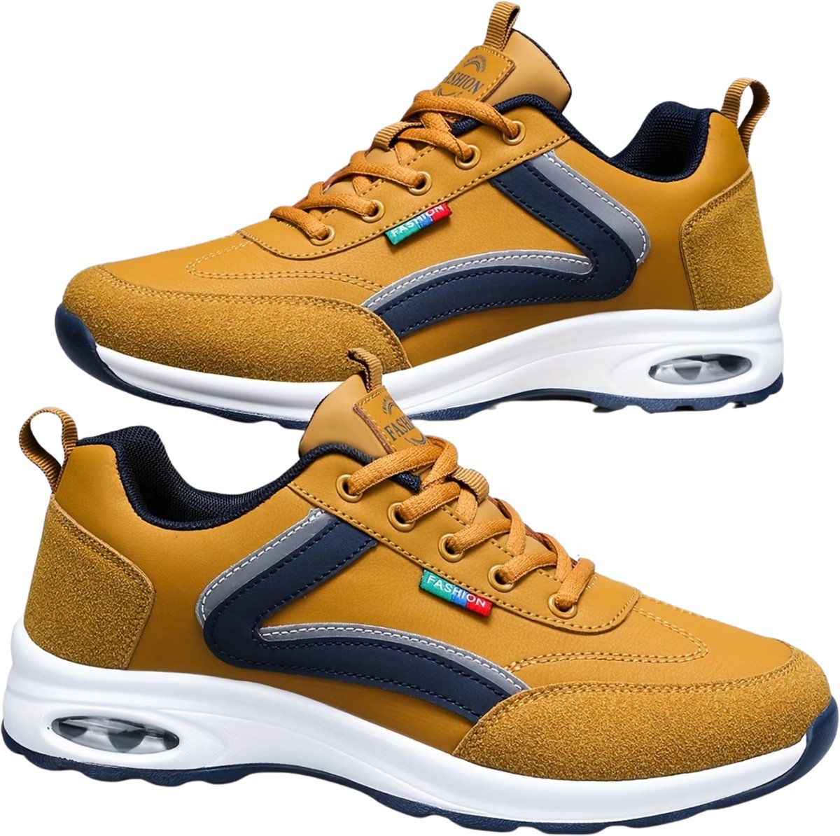 Currero Schoenen Heren Sneakers Comfortabel Wandelschoenen Casual Volwassenen 45 Geel