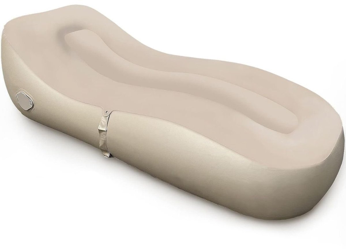 ApexArte® Opblaasbare Bank - Campingstoel - Opblaasbare Loungebank - Beige