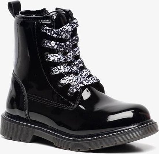 Blue Box lak veterboots - Zwart - Maat 33 | bol.com