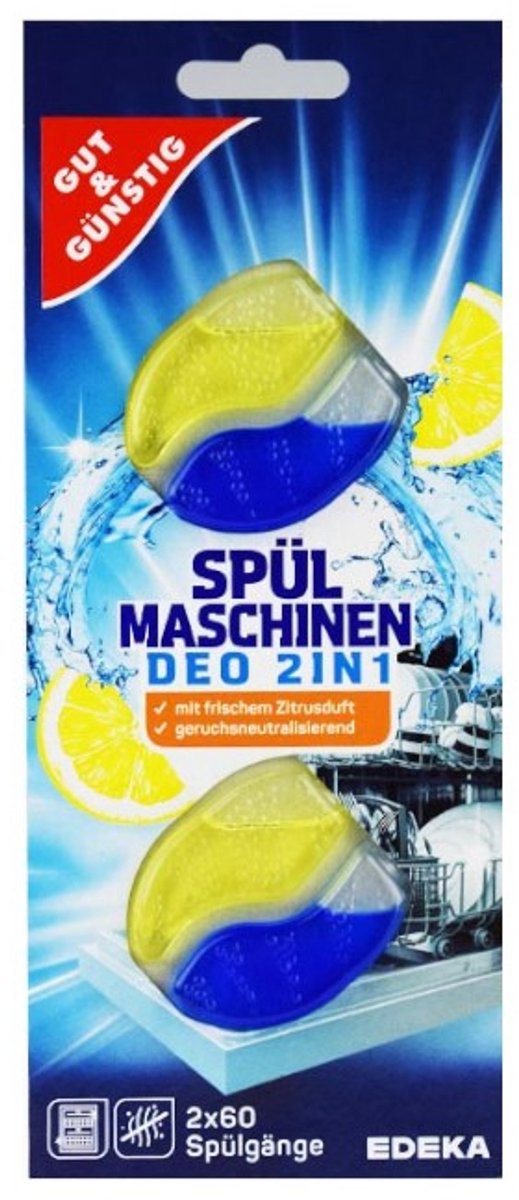 Gut & Günstig Dishwasher Deodorant 2 in 1