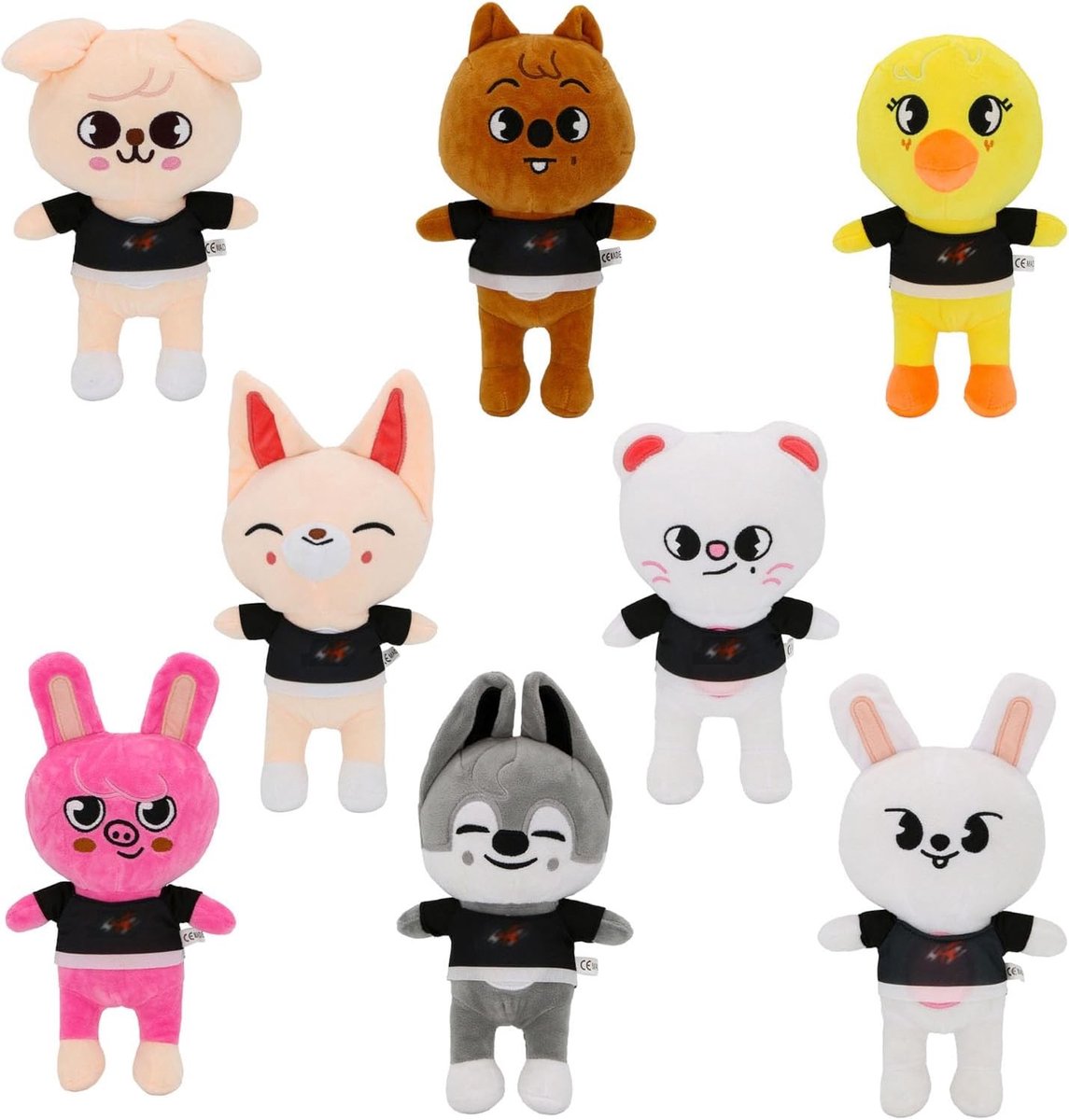 Kawaii Kpop Pluche Speelgoed Set van 8 Stuks, Schattige Pluche Figuren voor Kinderen en Fans, Perfecte Verjaardagscadeaus en Verzamelobjecten