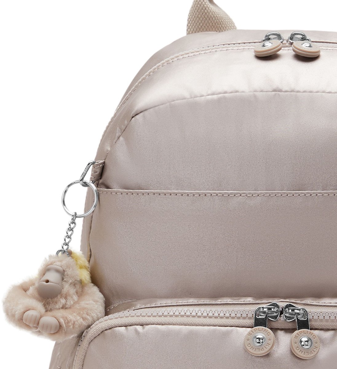 kipling rugzak luiertas Basic Plus Maisie Baby Backpack Tiny Metal Glow Taupe – foto 6
