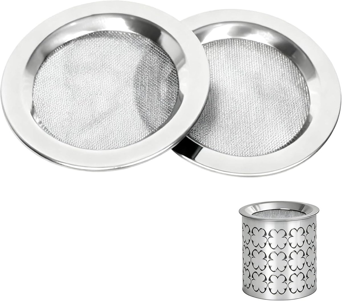 Set van 2 roestvrijstalen rookvaten filters, rookzeef voor aromalampen en wierookvaten, 10