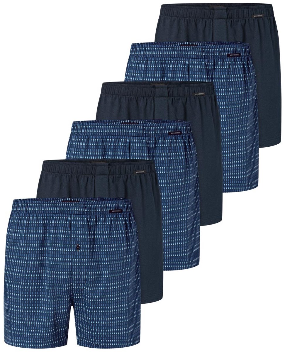 Schiesser Heren boxershort 6 pack Single Jersey