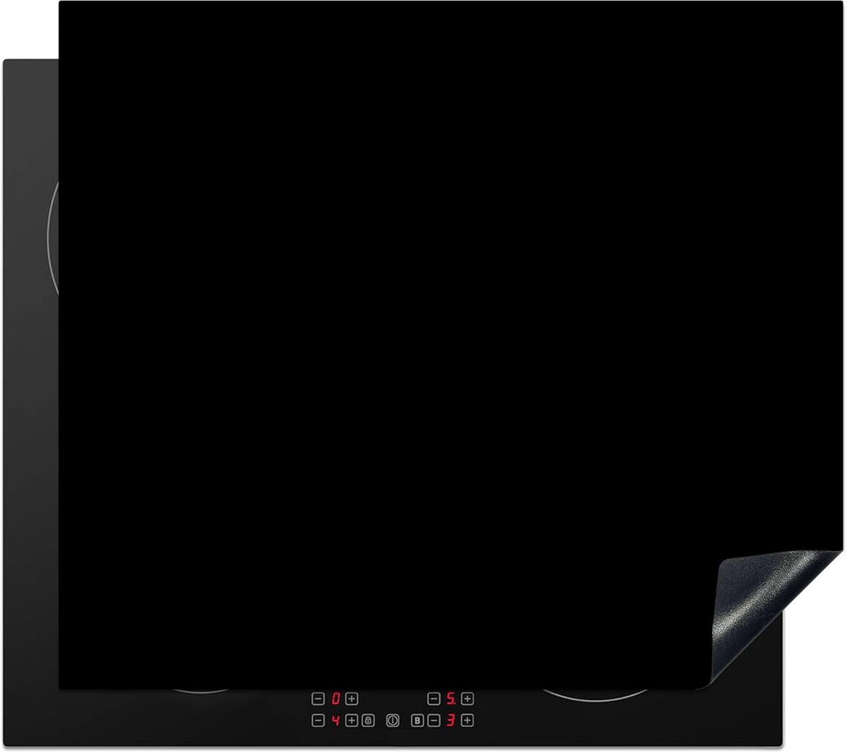 SnelShoppen - Inductie Kookplaat Beschermer 60x52cm - Anti-slip Mat - Zwart met Patroon - Keuken Decoratie - Voor Inductie Hob - Bescherming tegen Vle