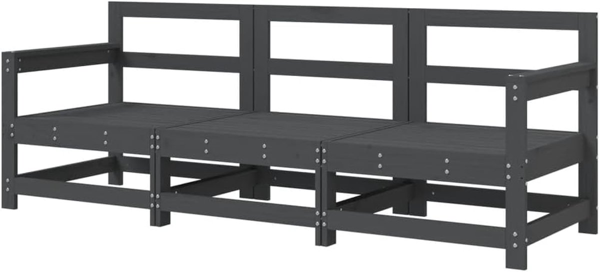 Loungeset 3-delig - Tuinbank loungeset - Buiten ontspannen - Gelakt grenenhout design