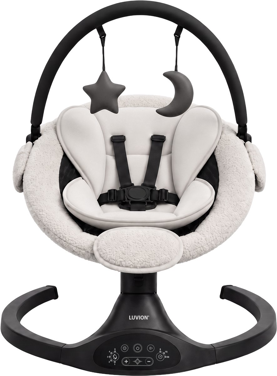 LUVION® Baby Swing - Elektrische Babyschommel - Automatische Wipstoel voor je Baby - Schommelstoel - Babyswing - Uitneembare Wasbare Wipstoelhoes – foto 6