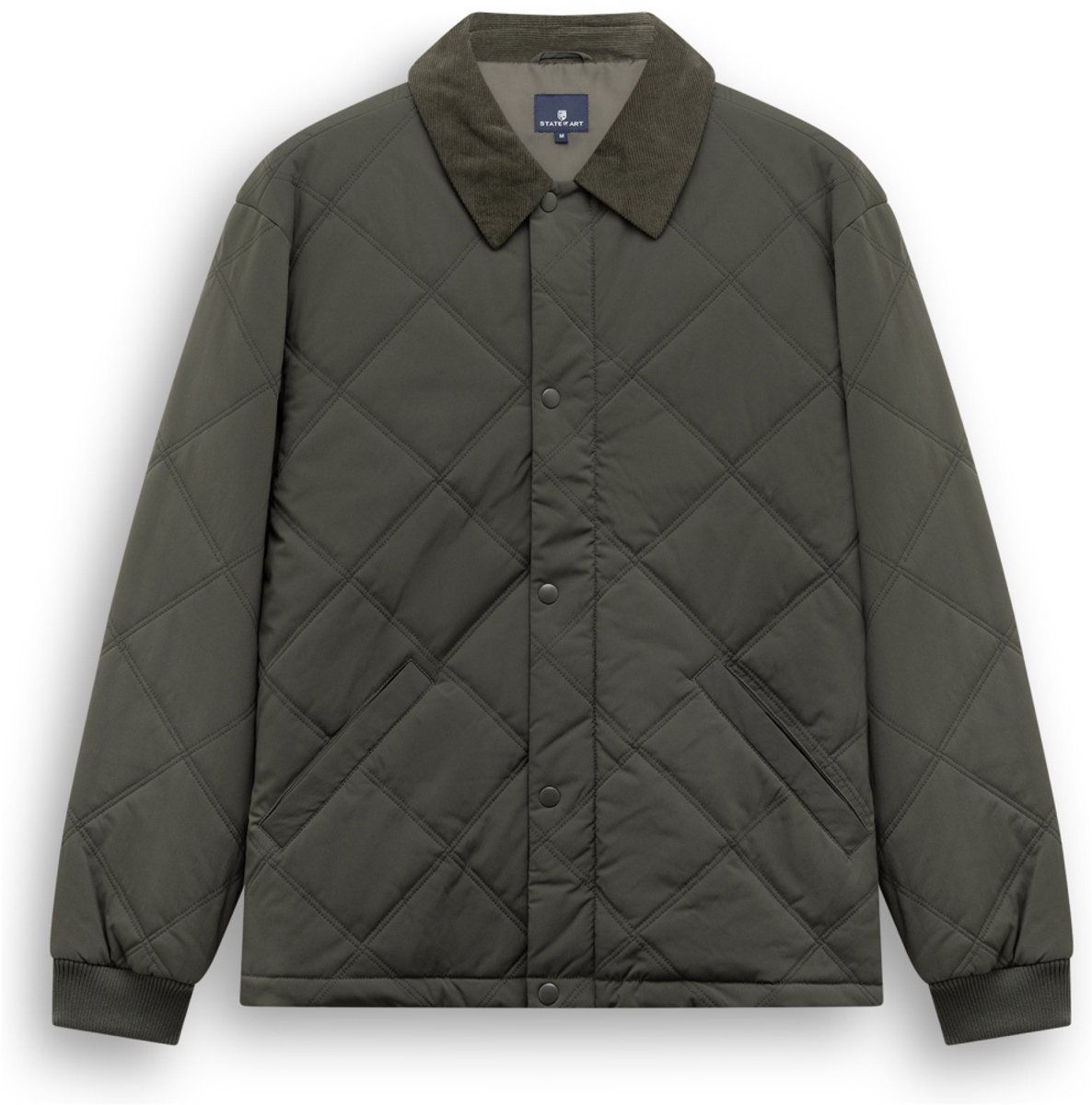 State of Art Jas Gewatteerde Jas Met Ruitstiksel 78126840 Mosgroen Uni Mannen Maat - 3XL