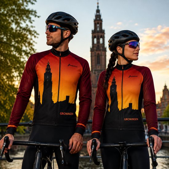 Fortissima Fietsjack Heren en Dames - Lange Mouw - Olle Grieze Groningen Martinitoren - Maat 3XL — afbeelding 4