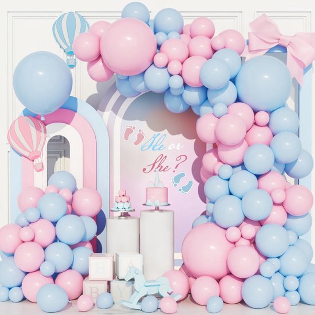 Ballonboog Kit 111 Stuks - Roze/Groene Ballonnen - Latex Ballonnen - Geslacht Onthullen - Baby Shower - Verjaardag