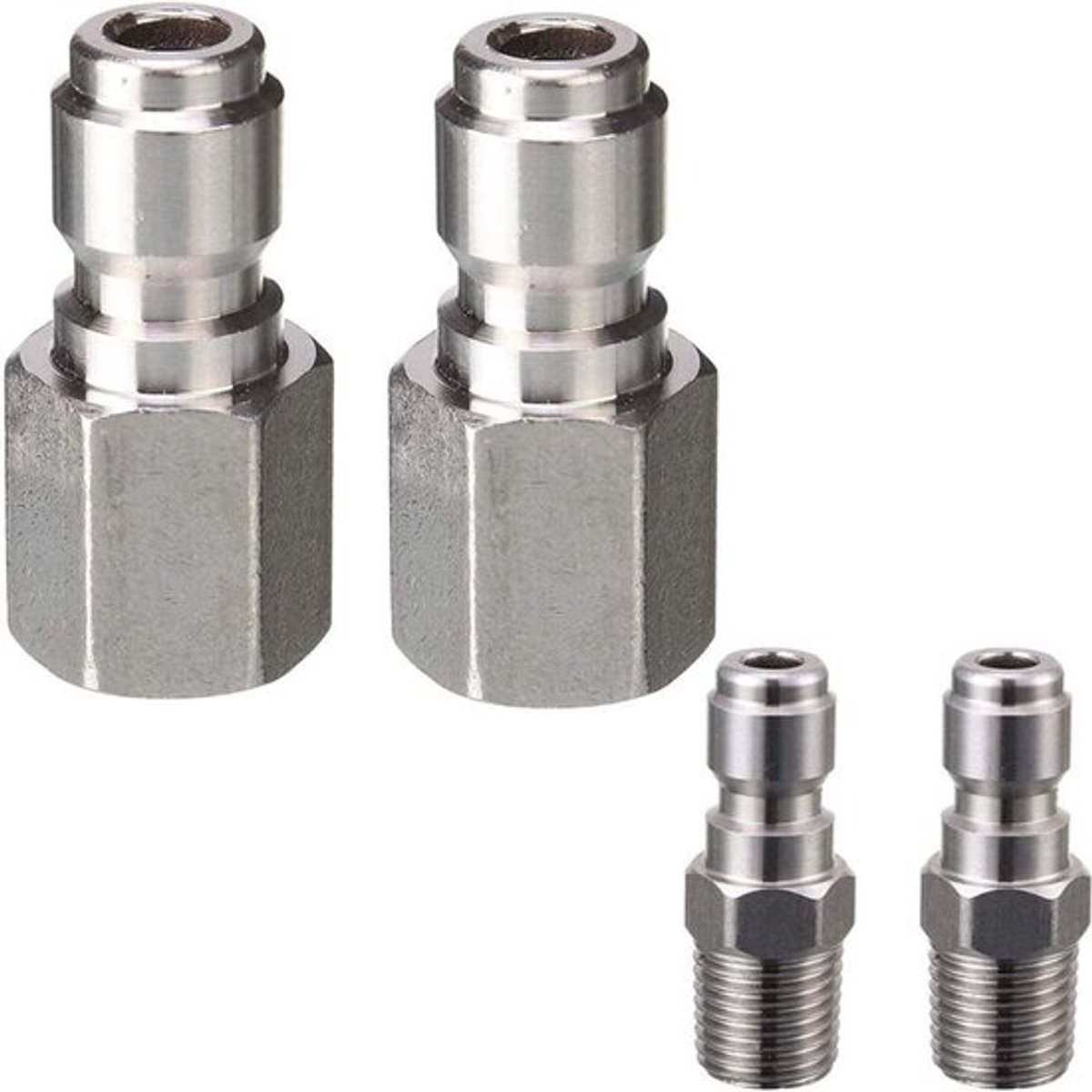 1/4" NPT binnendraadconnector, 1/4" NPT buitendraadconnector