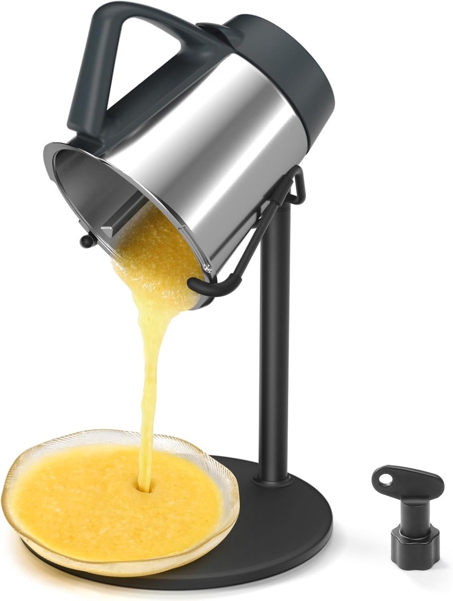 Mixkomhouder voor Thermomix TM6, TM5 en TM31 - RVS, Accessoires voor het Leegmaken van de Mengpan, Inclusief Deegschraper