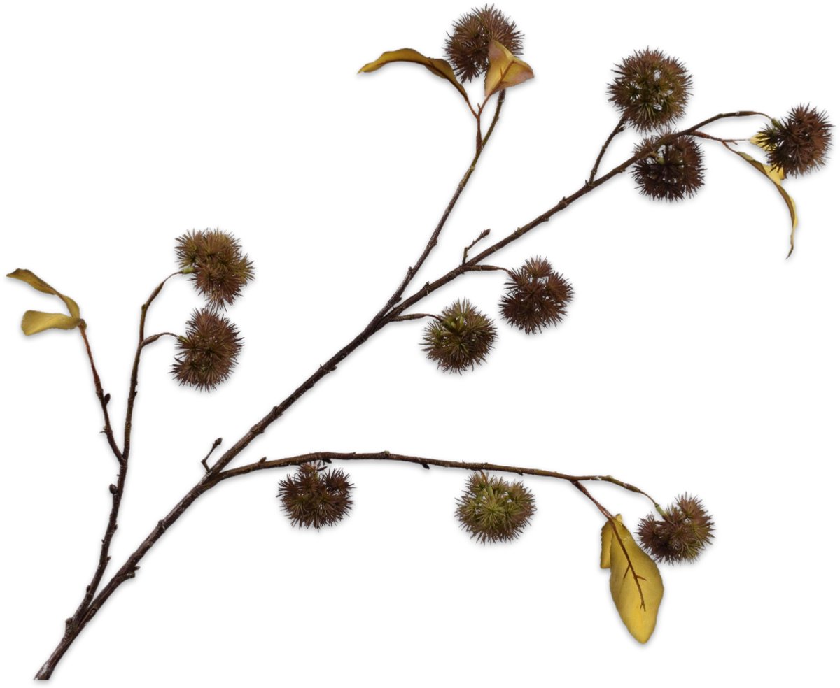 Silk-ka Kunstbloem-Zijden Kastanje Tak Bruin-Groen 106 cm