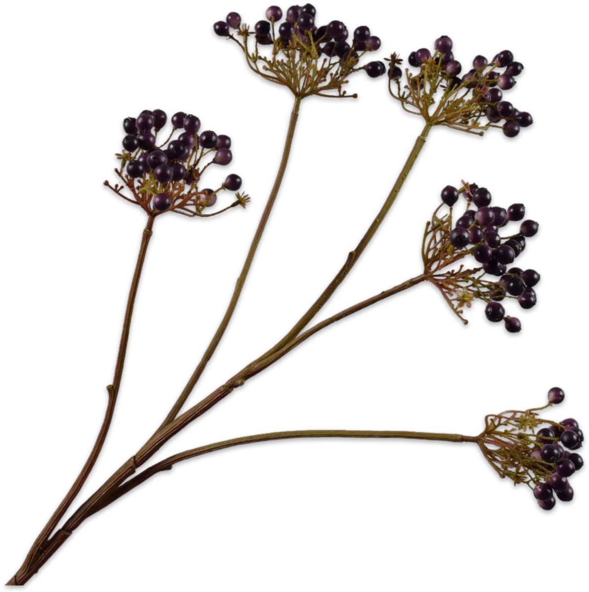 Silk-ka Kunstbloem-Zijden Bloem Bessentak Paars 79 cm