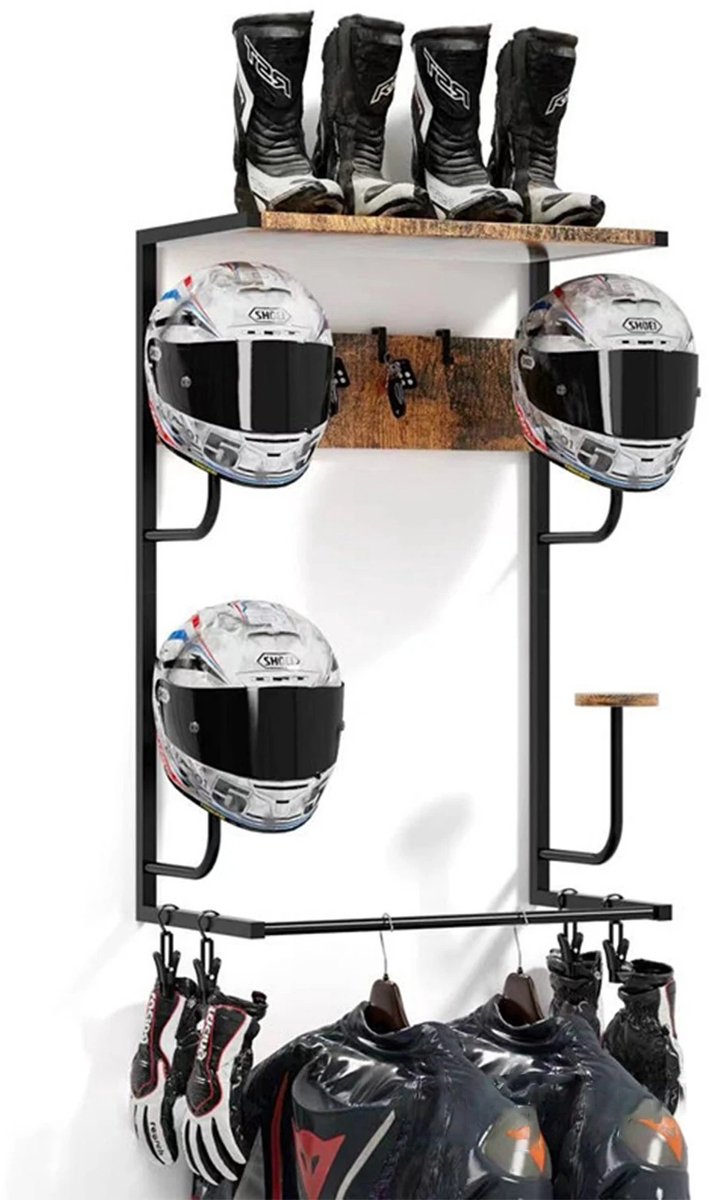 GDE - MotoGear - Motorhelm Opbergrek - Multifunctioneel - Helmhouder- Motoruitrusting Organizer
