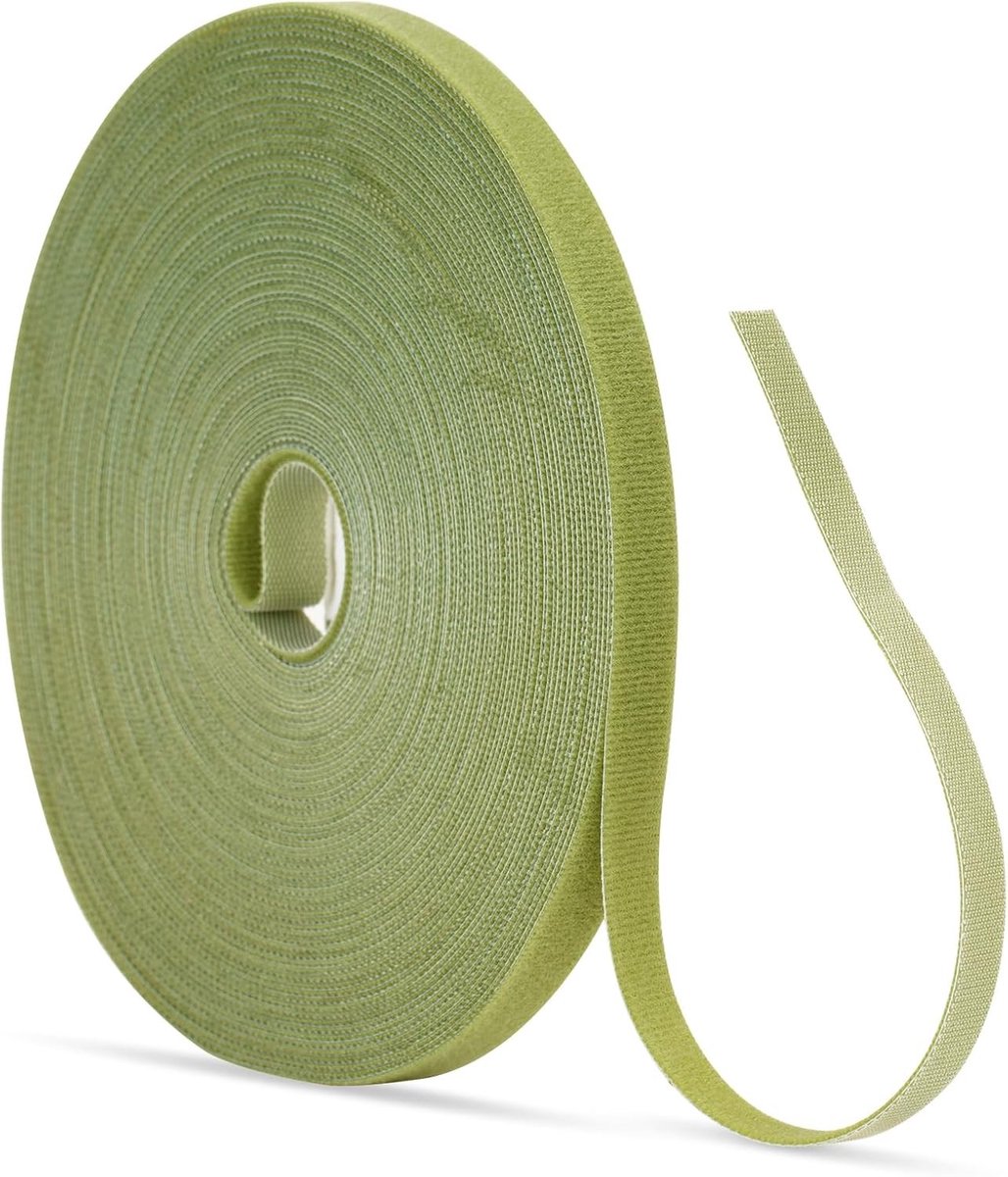 20 m Plant Ties - Verstelbare Velcro Tape voor Tuin en Buiten, Lichtgroene Plantbevestiging, Kabelbinders en Touw voor Planten en Bomen
