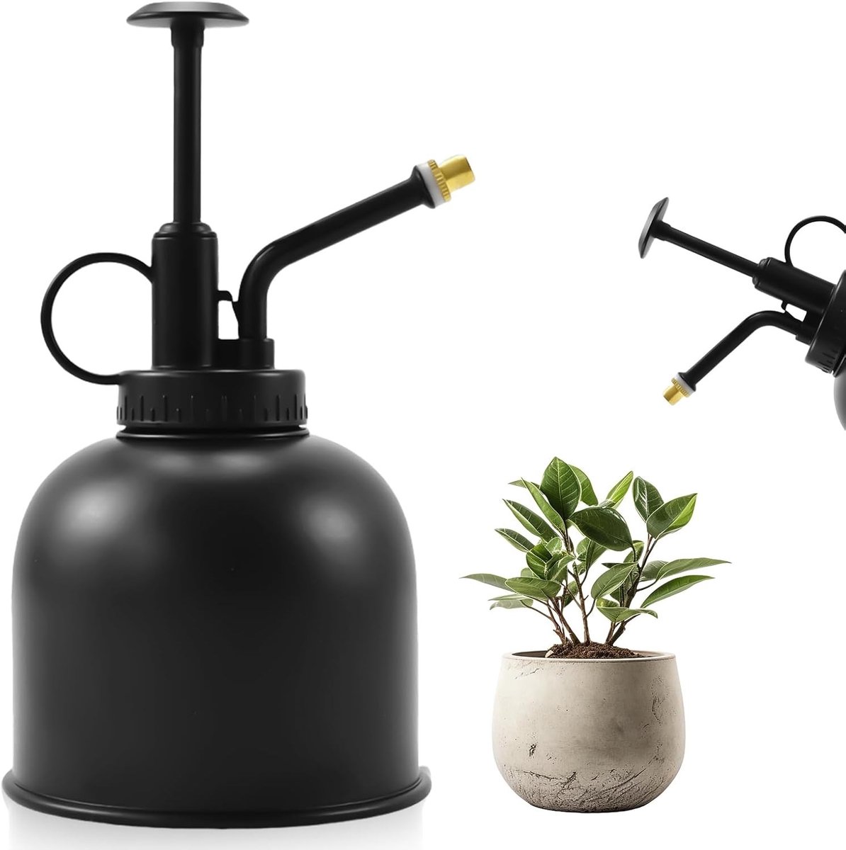 Compacte Gieter en Plantenspuit van RVS 300ml voor Binnenplanten, Succulenten en Tuinverzorging