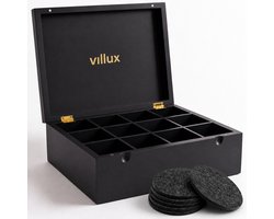 Villux Theedoos - Theedoos Losse Thee - 12 Vakken - Magneets