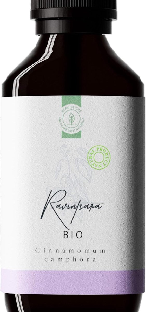 Thijox - 50ml Bio Ravintsara Essentiële Olie - 100% Puur, Natuurlijk en Biologisch - Antiviraal en Antibacterieel - Ondersteunt Immuunsysteem in de Wi