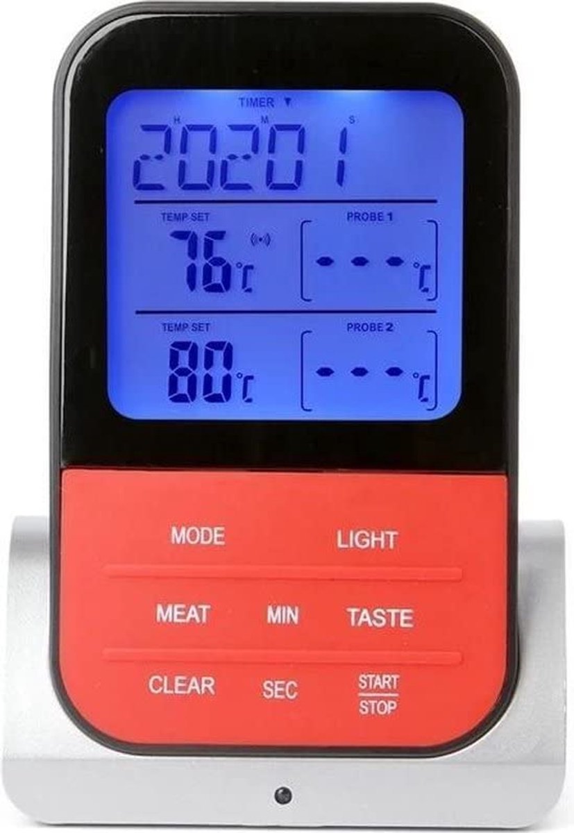 Thijox - Professionele Keukenthermometer & Vleesthermometer - Draadloze Digitale BBQ Thermometer met Timer & Kerntermometer - Perfect voor BBQ, Grill