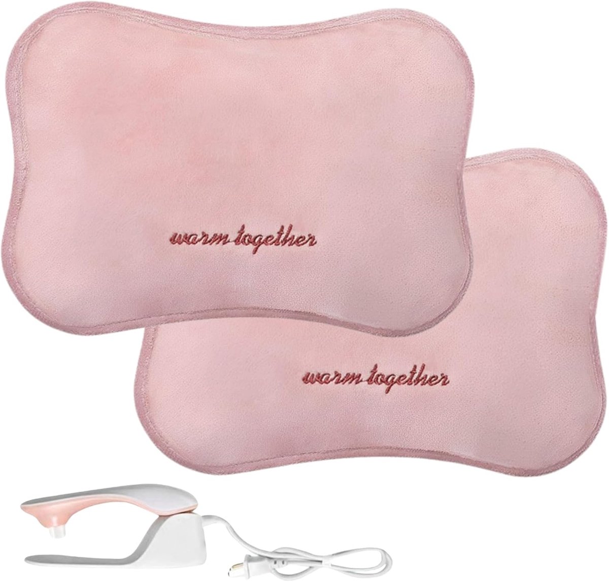 SnelShoppen - 2x Thermische Warmwaterkruik voor Rug, Lenden, Buik, Handen, Draagbare Bedverwarming met Temperatuurregeling