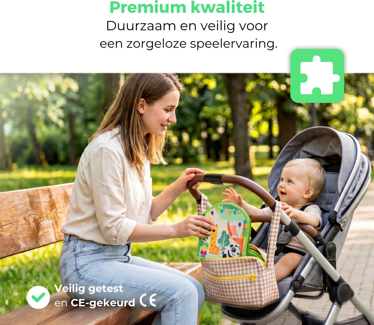 Mauzek® Busy Board Bos - Montessori speelgoed - Peuter Speelgoed - Dreumes - Activiteitenboek - Sensorisch Speelgoed - Reisspeelgoed - Educatief Speelgoed - Jongens - Meisjes - Voor in de auto - Voor onderweg - 1 jaar - 2 jaar - 3 jaar - 4 jaar — afbeelding 6