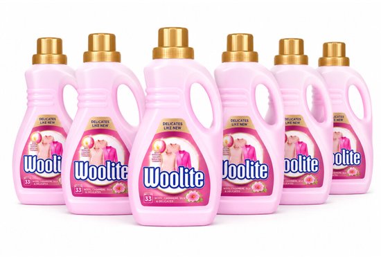 Woolite Wasmiddel Alle Textiel 20 wasbeurten - 6 x 1 liter - Voordeelverpakking
