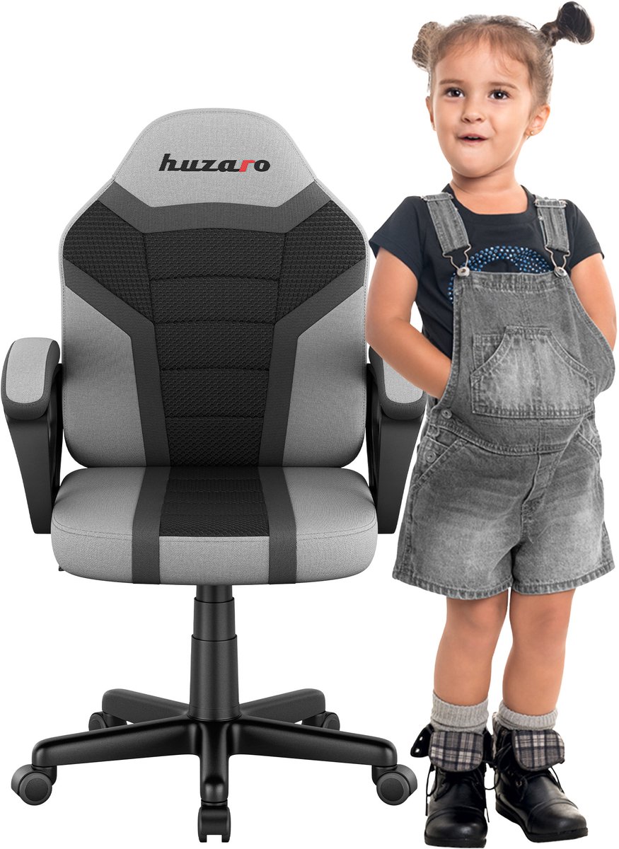Huzaro - Ranger 1.0 Grey Mesh -Gamestoel voor kinderen - Huzaro - €90,99