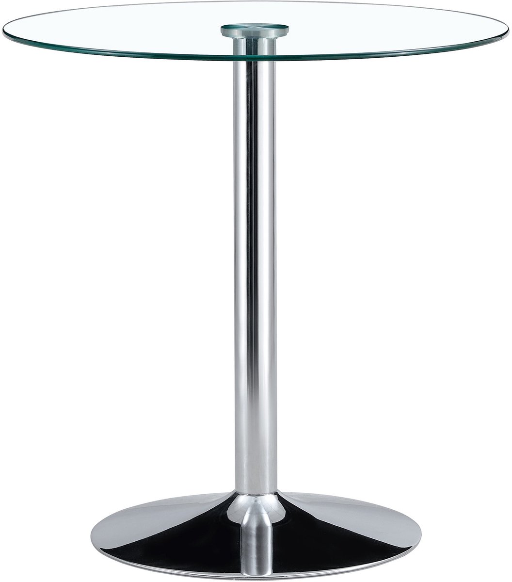 YYchan bartafelset - transparant - tafel diameter 89 x 92 cm - krukken 82-104 cm