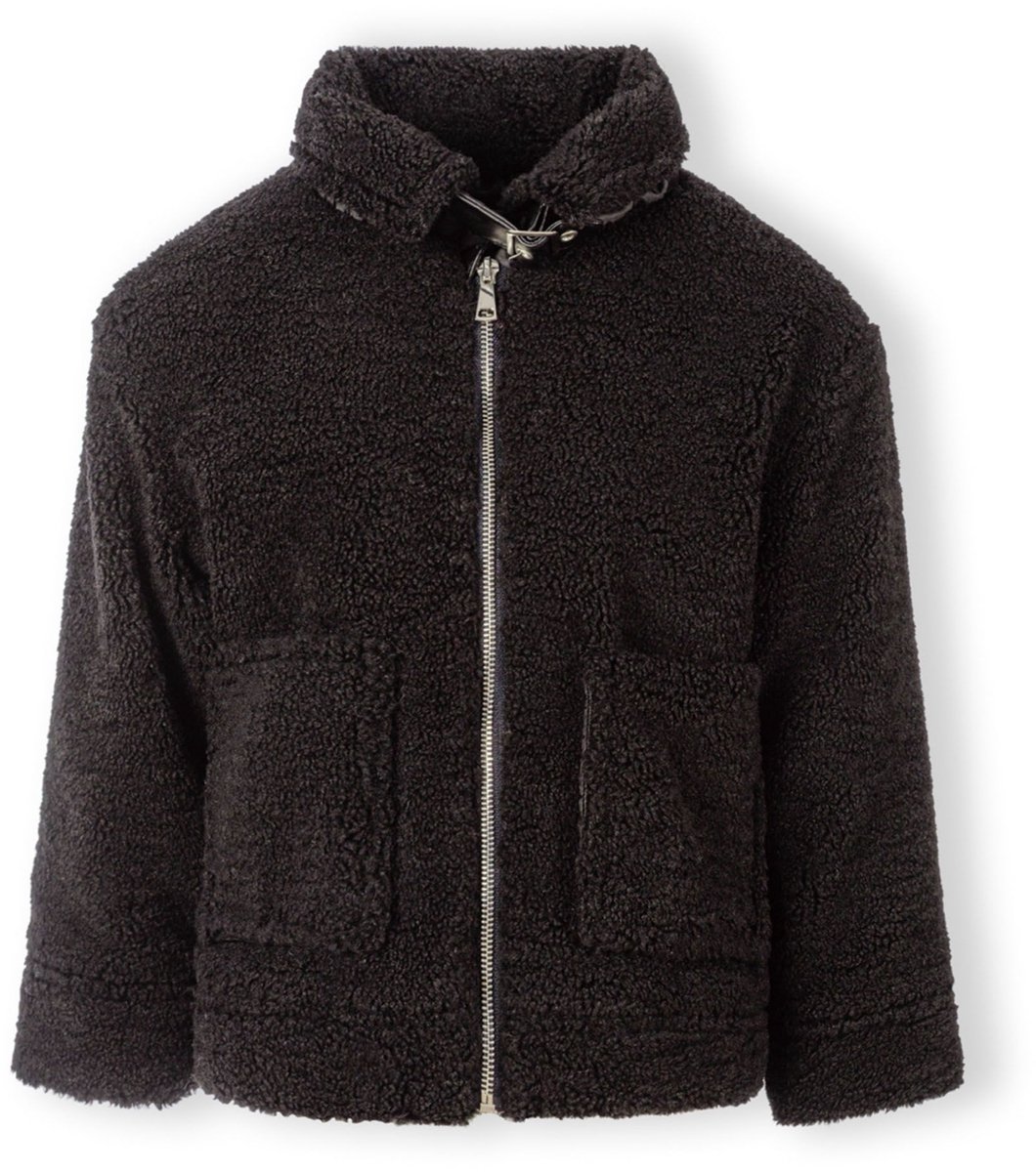 Minoti teddy borg jas meisjes - met capuchon