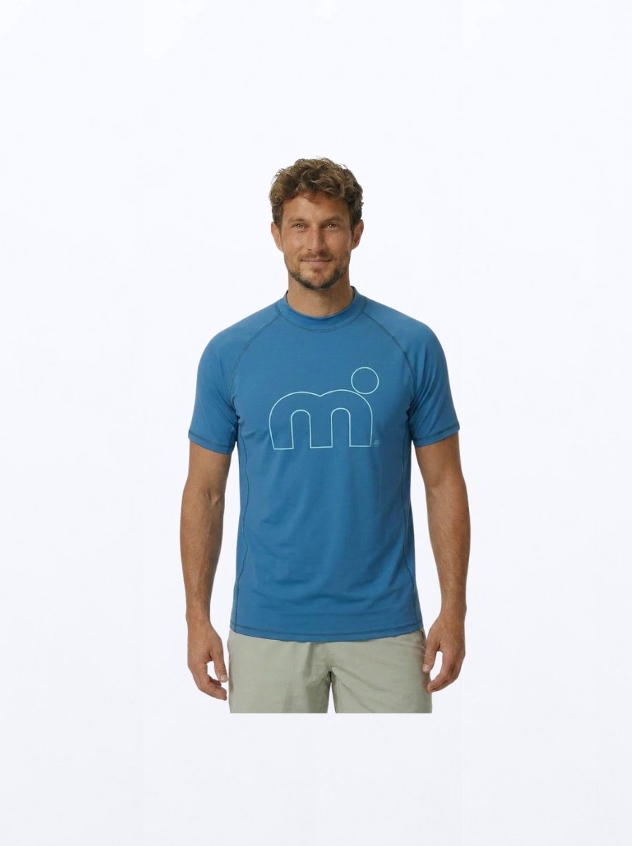 Mistral Ocean Heren Rash Guard | Corsair | Maat XL | Korte Mouw | UV-Beschermend Watershirt | Voor SUP, Surfen, Windsurfen en Strand