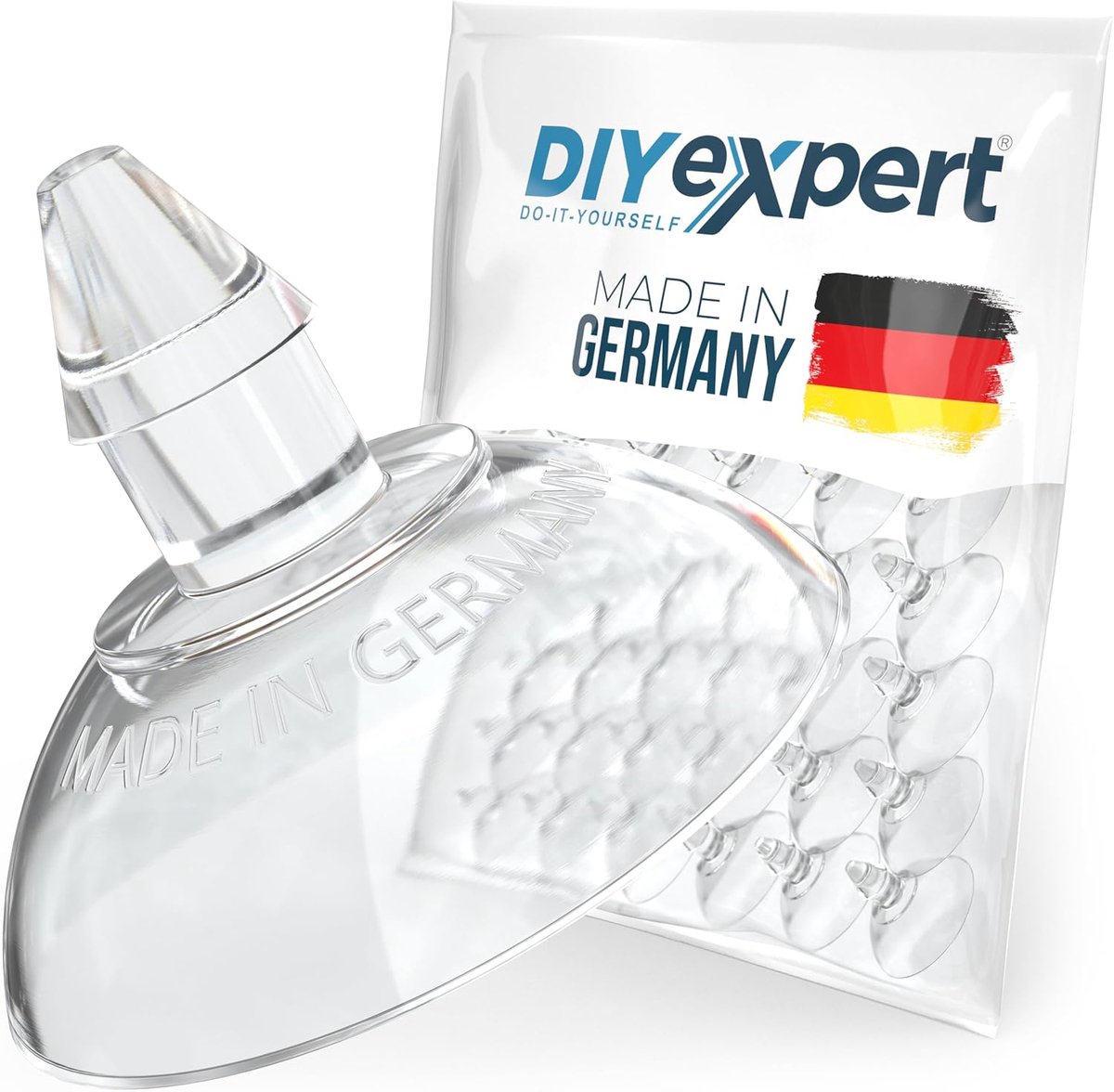 Thijox - Zuignap voor Glasplaten, Pijlpuntzuignappen, 20 mm, 50 Stuk, Hoogwaardige Zonwering en Decoratieve Zuignappen, Made in Germany