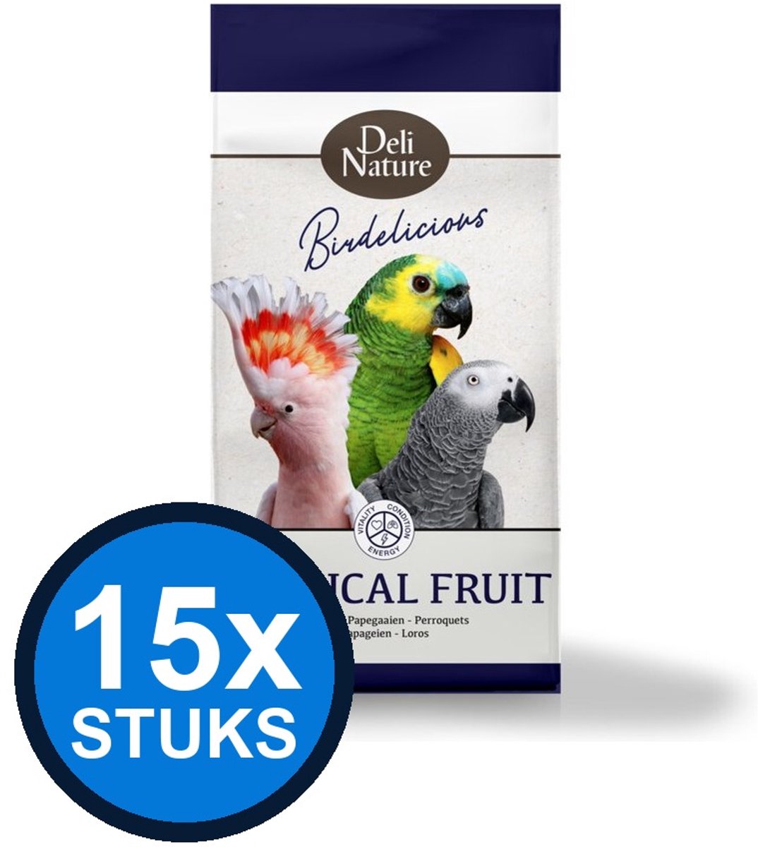 15x Deli Nature - Birdelicious tropical fruit 750gr - Vogelvoer - 750 g