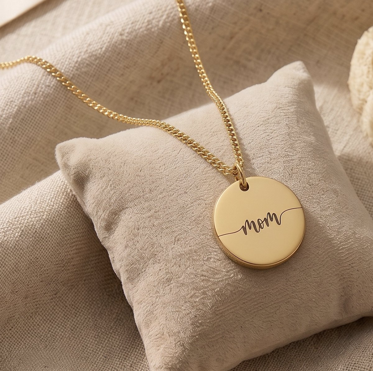 Maevi® Mom Ketting - Kleur: Goud - Luxe Ketting - Cadeau voor Mama / Moeder - Hoge Kwaliteit - RVS / Stainless Steel - Verkleurt niet - Incl. Luxe Verpakking - 18 Karaat Goud PVD Coating - Moederdag / Kraamcadeau / Persoonlijk Cadeau