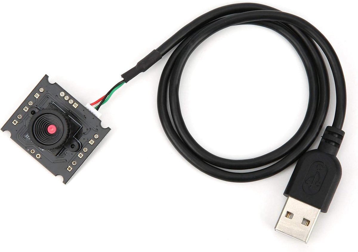 SnelShoppen - HD Webcam 1 Megapixel Camera Module met USB, Brede Hoeklens voor WinXP/Win7/Win8/Win10/OS X/Linux/Android