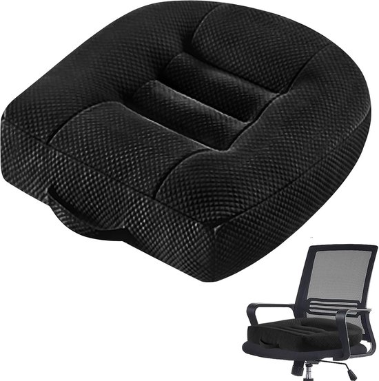 Zitverhoging, autozitkussen, 40 x 40 cm, extra breed stoelkussen, ergonomisch orthopedisch zitkussen, kussen voor bureaustoel, auto, rolstoelkussen of zitverhoging, voor volwassenen
