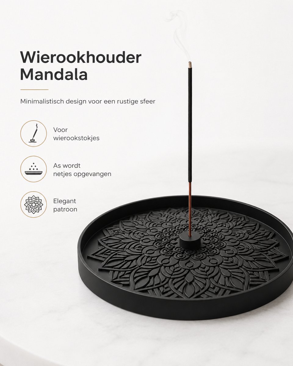 Skushy Wierookhouder Mandala Incense Holder - Accessoire - Organizer - Praktisch - Decoratief