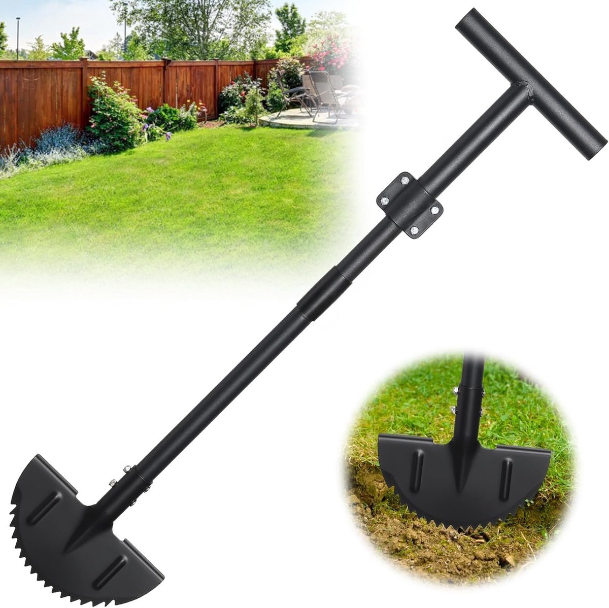 Thijox - FLY HAWK Gazonkantensnijder 91 cm - Professionele Graskantensnijder voor Perfecte Tuinranden, Robuuste en Duurzame Materialen, Ideaal voor Tu