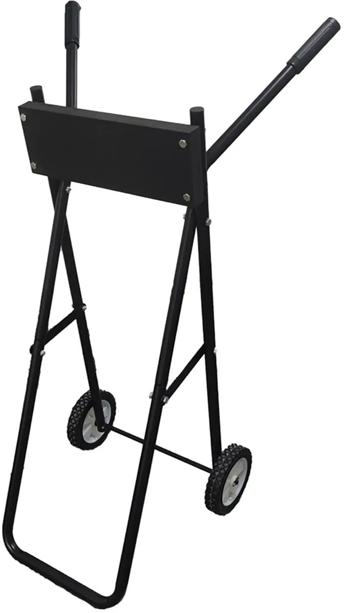 RosaBloom Bootmotorstandaard - Motorsteun - Buitenboordmotor steun - Transportwagen - 85 kg Draagvermogen - 99 x 50 x 35,5 cm - IJzer - Zwart