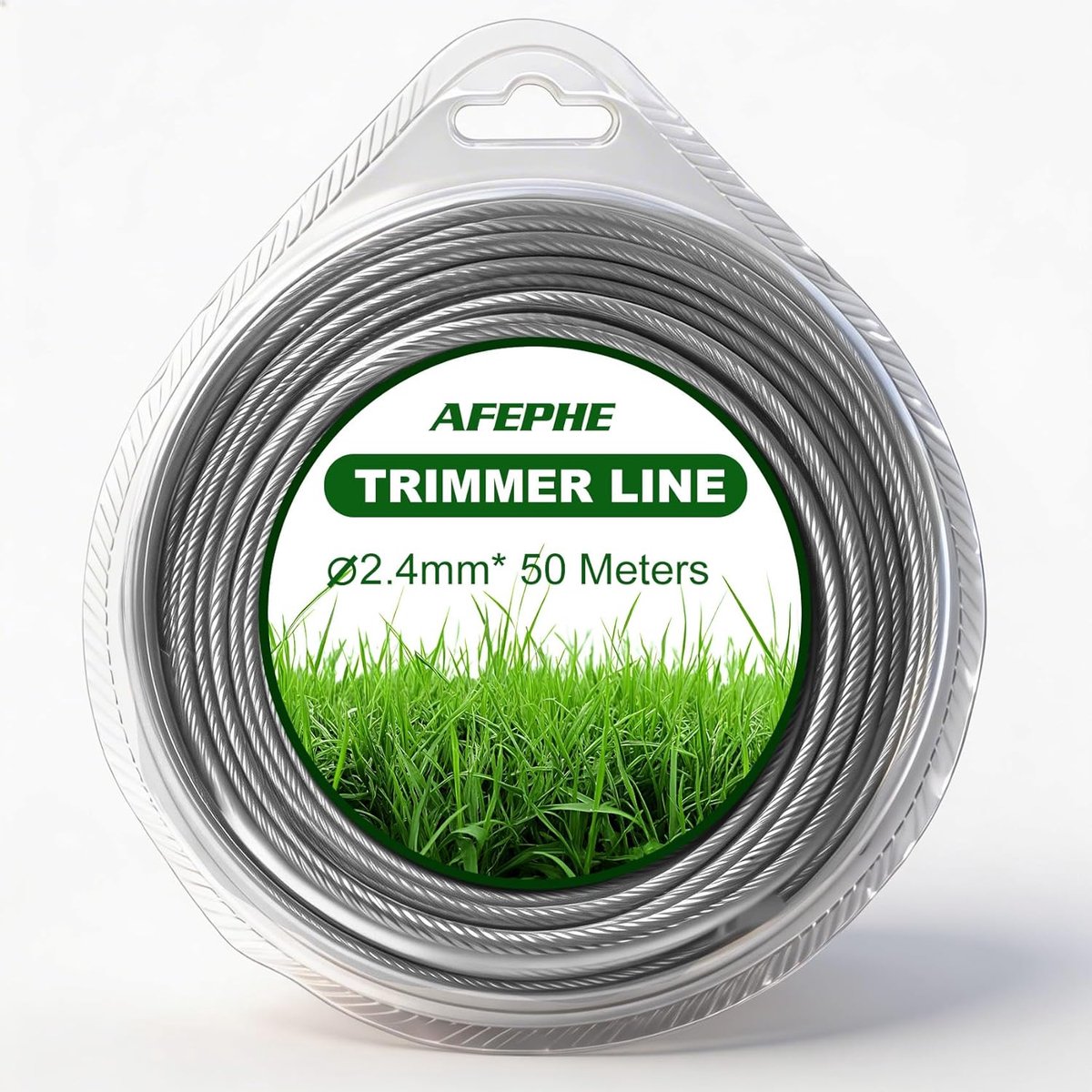 SnelShoppen - Trimmerdraad 2,4 mm - Premium Grastrimmer Draad met Stalen Kern - 50 m Maai Draad voor Tuin, Bosmaaier en Onkruidbestrijding