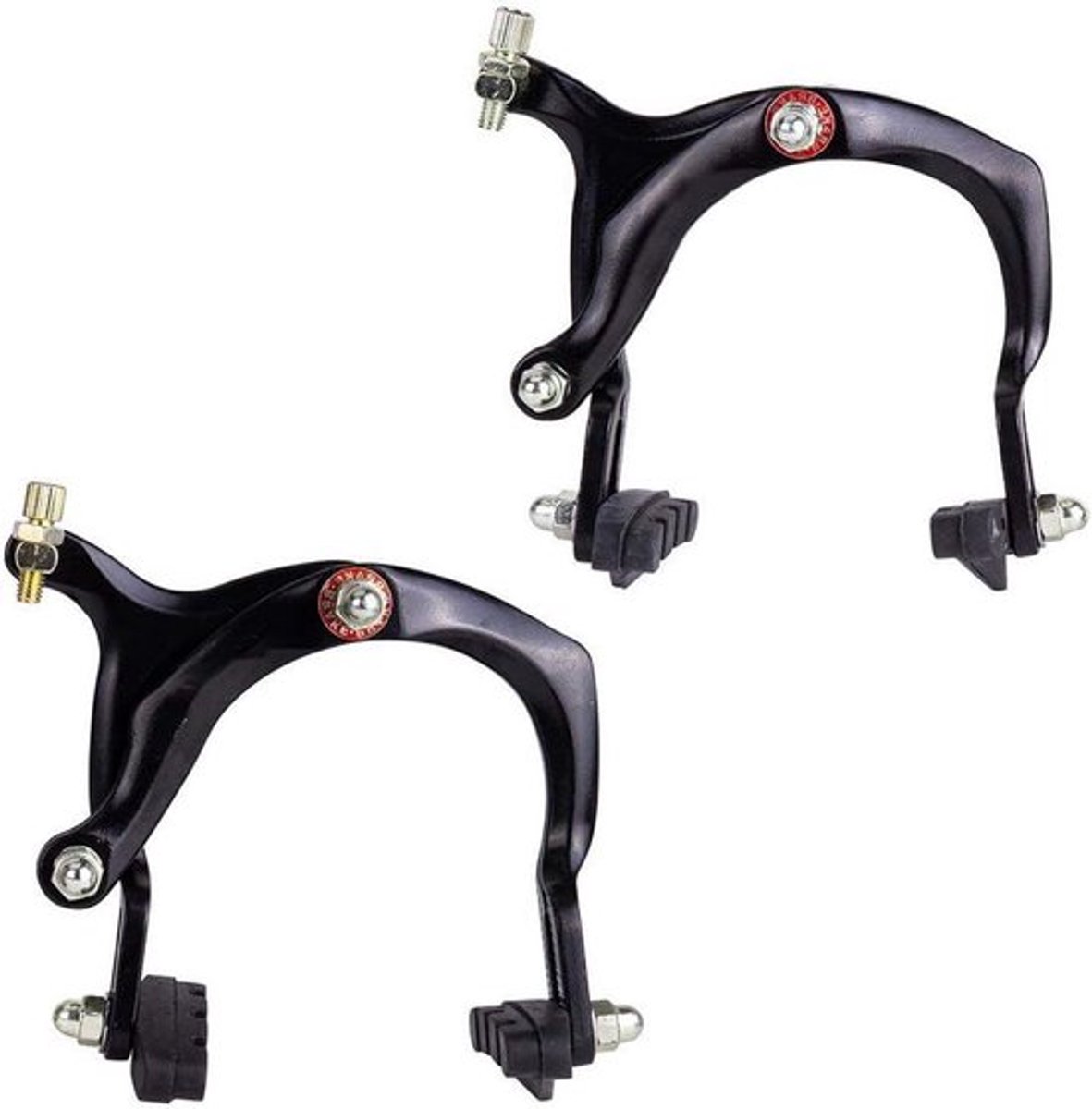 - Fietsremmen Lange Arm - Racefiets - Dual-Pivot - Mechanisch - Reparatie - Onderdelen - Accessoire - Compatibel met Merk - Zilver - C-vorm