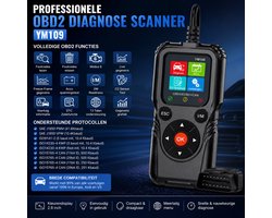 Professionele OBD2 Diagnose Scanner YM109 - Auto Uitleesapparaat met Accutest, Live Data, I/M Readiness, Code Lezen & Wissen, OBDII/EOBD CAN, 13 Talen