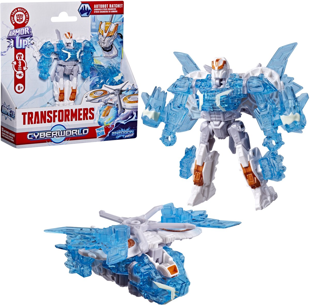 Transformers CYBERWORLD Energon Surge Autobot Ratchet Armored Cyber Changers - Actiefiguur
