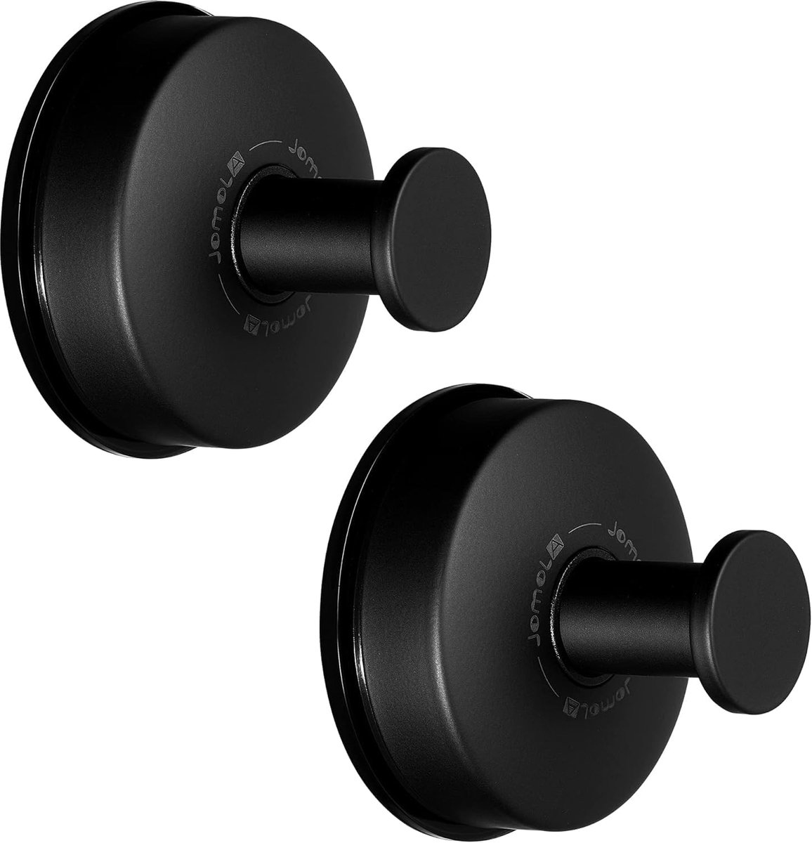 Thijox - 2 Stuks RVS Badkamer Handdoek Haak Zuignap Houder - Mat Zwart Suction Towel Hooks Hanger voor Handdoek Opslag en Keukengerei - Corrosiebesten