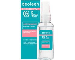 Deoleen Behandelspray - Stopt overmatige transpiratie en geur - 5 dagen bescherming - 0% parfum - Anti-transpirant - 25 ml