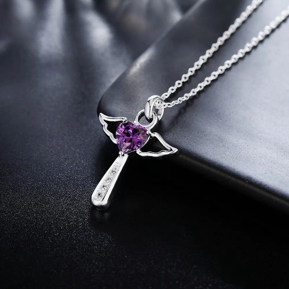 Ketting met hanger 925 zilver hanger Engeltje